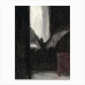 Bat In The Window Canvas Print