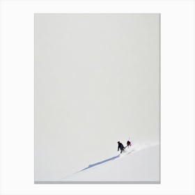 Aspen, Usa Minimal Skiing Poster Canvas Print