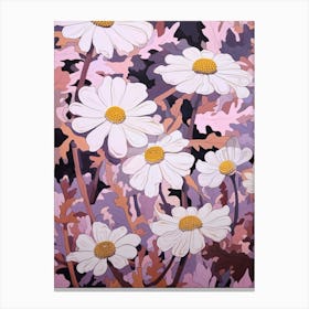 Cineraria 3 Flower Painting Canvas Print