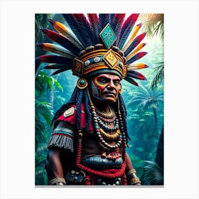 Aztec Warrior Canvas Print