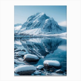 Snowy Mountains In Winter Canvas Print