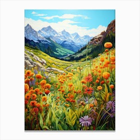 Wildflowers In The Mountains 1 Canvas Print