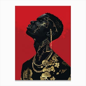Man With Gold Chains Canvas Print