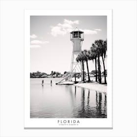 Poster Of Florida, Black And White Analogue Photograph 2 Canvas Print