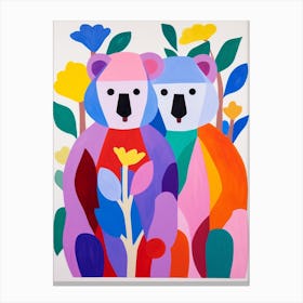 Colourful Kids Animal Art Koala 2 Canvas Print