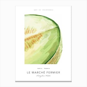 Honeydew Melon Le Marche Fermier Poster 3 Canvas Print