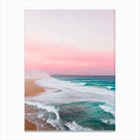 Cronulla Beach, Australia Pink Photography 1 Canvas Print