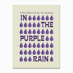 Prince - Purple Rain - Beige Canvas Print