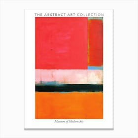 Orange And Red Abstract Painting 9 Exhibition Poster Canvas Print