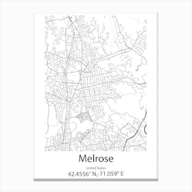 Melrose Park,United States Minimalist Map Lienzo