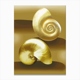 golden snails Canvas Print