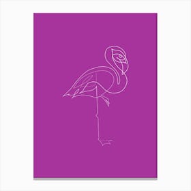 Flamingo - Line Art Series Canvas Print