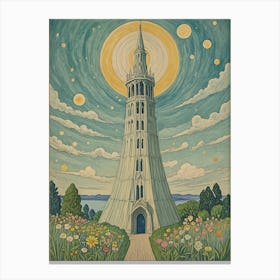 Tower In Pastel no2 Canvas Print