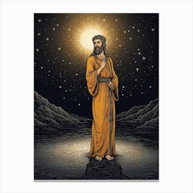 Jesus In The Water Canvas Print