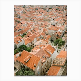 Rooftops Of Dubrovnik Croatia Canvas Print
