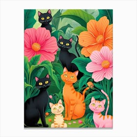 Cats In The Jungle Canvas Print