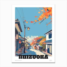 Shizuoka Japan 3 Colourful Travel Poster Canvas Print