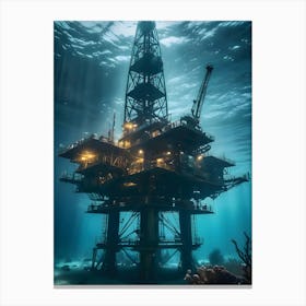 Underwater Oil Rig -Reimagined 2 Canvas Print