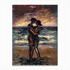 'Love At Sunset' Canvas Print