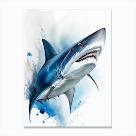 Basking Shark Watercolour Canvas Print
