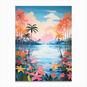 An Oil Painting Of Bora Bora, French Polynesia 4 Canvas Print