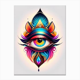 Higher Self, Symbol, Third Eye Tattoo 2 Canvas Print