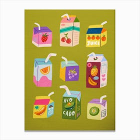 Juice Boxes Canvas Print
