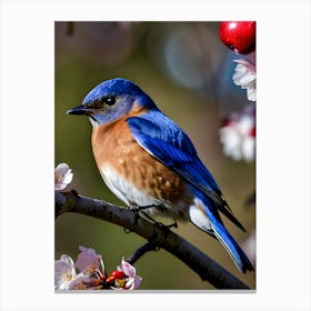 Eastern Bluebird-Reimagined 24 Canvas Print