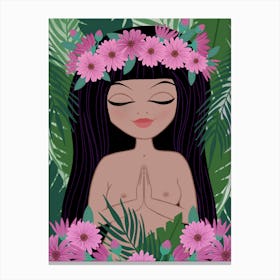 Tropical Namaste Canvas Print