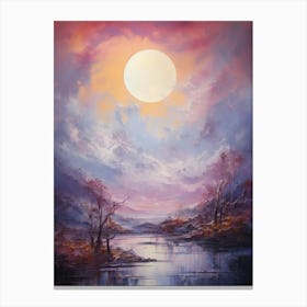 Moon Abstract Minimalist 3 Canvas Print