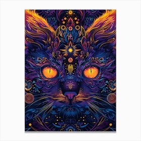 Psychedelic Cat Canvas Print