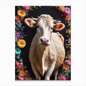 Cute Fluffy Cow 0 (1) Canvas Print