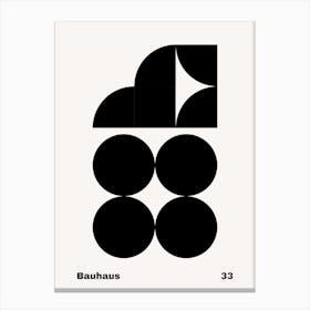 Geometric Bauhaus Poster B&W 33 Canvas Print