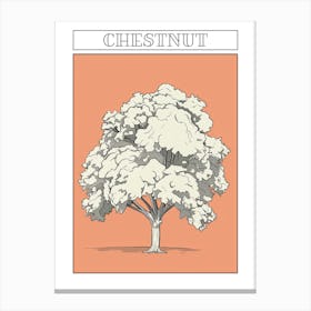 Chestnut Tree Minimalistic Drawing 3 Poster Canvas Print