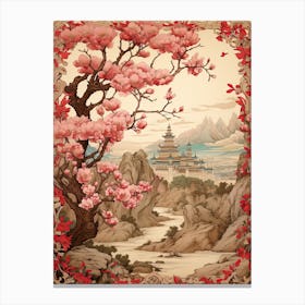Cherry Blossom Victorian Style 2 Canvas Print