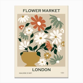 Flower Market London 4 Canvas Print