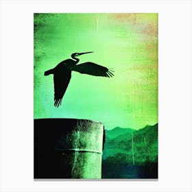 Heron In Flight Canvas Print