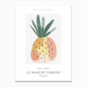 Pineapples Le Marche Fermier Poster 4 Canvas Print
