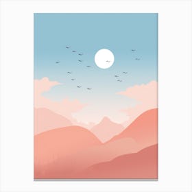 Landscape With Birds In The Sky Canvas Print