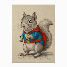 Super Squirrel Canvas Print