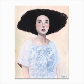 Woman With Special Hair Canvas Print