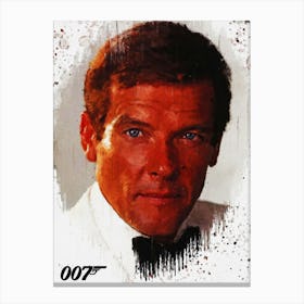 Roger Moore Is James Bond Canvas Print