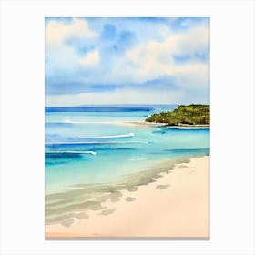 Shoal Bay 2, Anguilla Watercolour Canvas Print