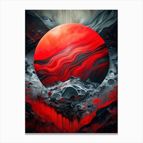 Red Art Abstract Canvas Print