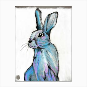 Blue Rabbit Leinwandbild