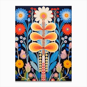 Flower Motif Painting Veronica Flower 1 Canvas Print