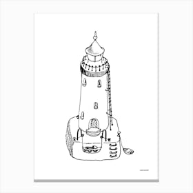 The Moomin Drawings Collection Lighthouse Canvas Print
