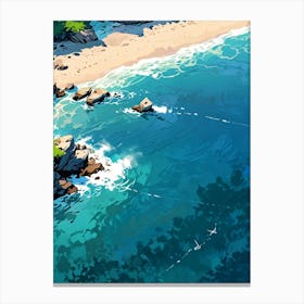 Beach Scene Canvas Print