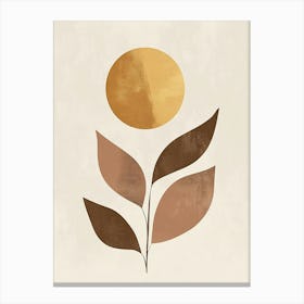 Sun And Leaf 3 Canvas Print