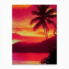 The Camiguin Island Retro Sunset 3 Canvas Print